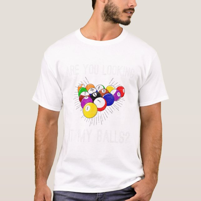 Camiseta Divertido eslogan de billar sarcástico mirando a M (Anverso)
