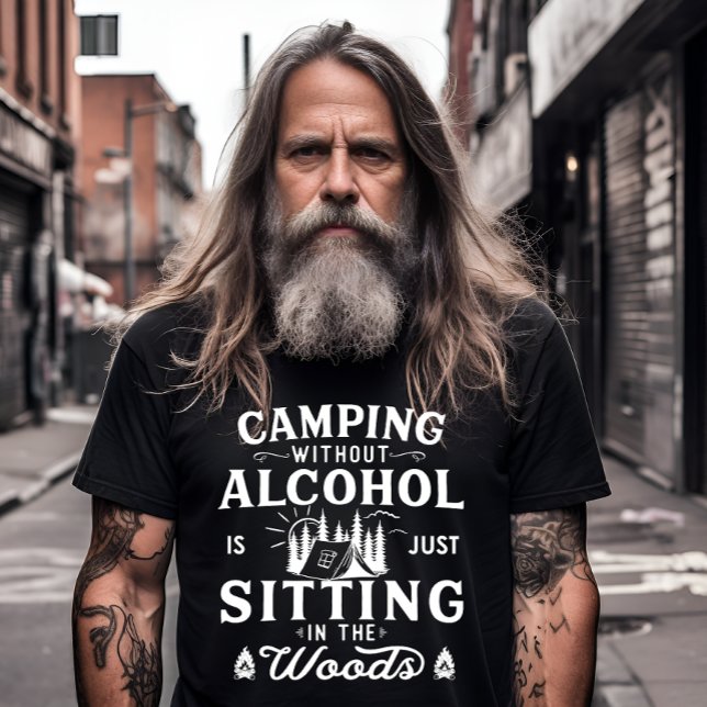 Camiseta Divertido eslogan de camper camping para beber dic (Subido por el creador)