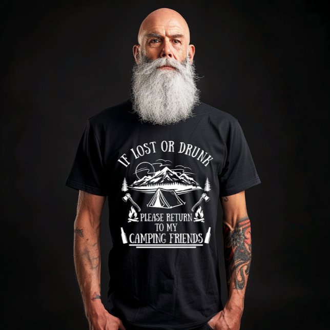 Camiseta Divertido eslogan de camper camping para beber dic (Subido por el creador)