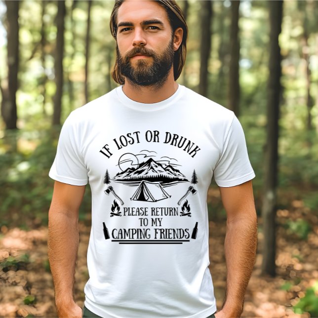 Camiseta Divertido eslogan de camper camping para beber dic (Subido por el creador)