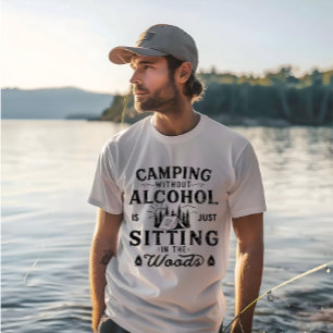 Camiseta Divertido eslogan de camper camping para beber dic