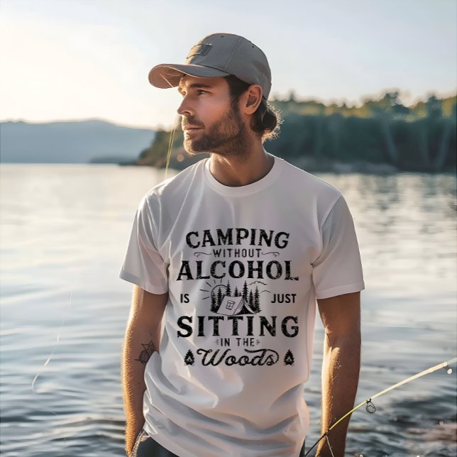 Camiseta Divertido eslogan de camper camping para beber dic (Subido por el creador)