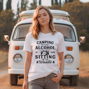 Camiseta Divertido eslogan de camper camping para beber dic