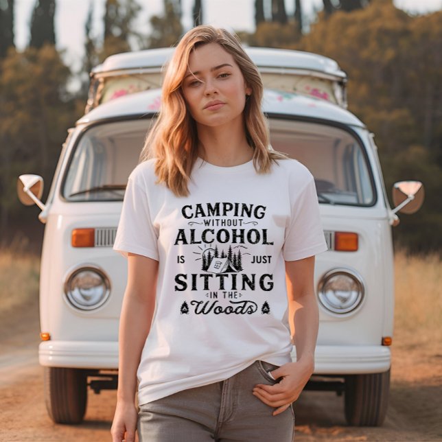 Camiseta Divertido eslogan de camper camping para beber dic (Subido por el creador)