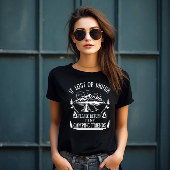 Camiseta Divertido eslogan de camper camping para beber dic (Subido por el creador)