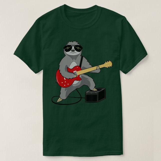 Camiseta Divertido eslogan tocando rock de guitarra fuerte  (Diseño del anverso)