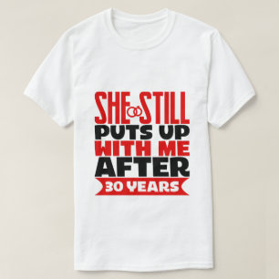 Camiseta divertido esposo del 30° aniversario