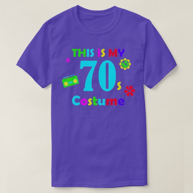 Camiseta Divertido este es mi disfraz de 70 Fiestas setenta (Diseño del anverso)