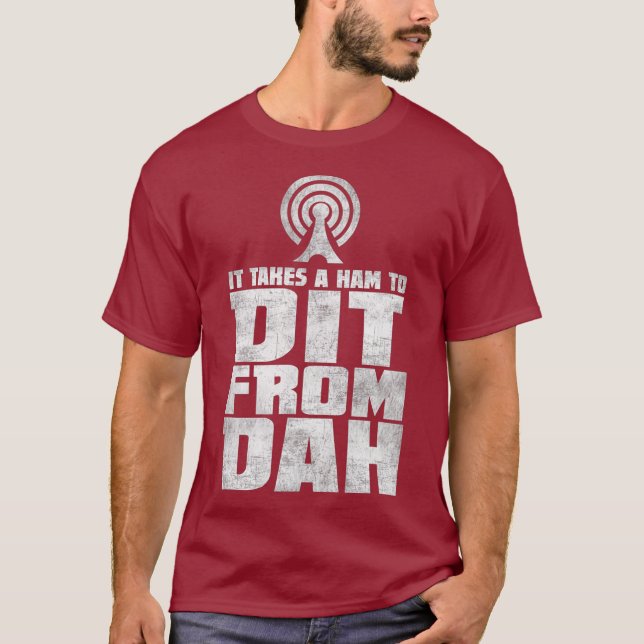 Camiseta Divertido estilo de operadores Hobby HAM de Radio  (Anverso)