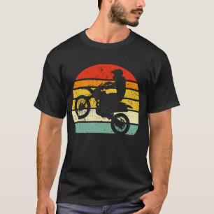 Camiseta Divertido Estilo Retro Vintage Cool Atardecer Moto