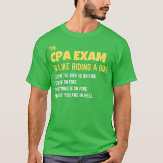 Camiseta Divertido examen CPA es como andar en bicicleta po