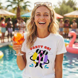 Camiseta Divertido extravagante “¡Fiesta!” 
