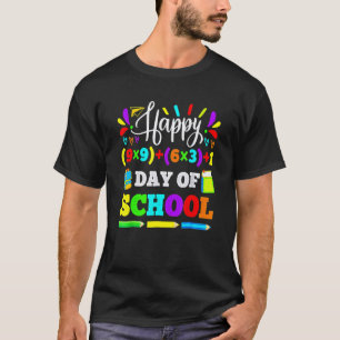Camiseta Divertido Feliz 100 Días De Escuela Profesor De Ma
