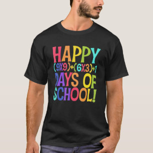 Camiseta Divertido Feliz 100 Días de Profesor de Matemática