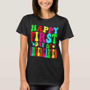 Camiseta Divertido Feliz primer día de jardín de infancia m