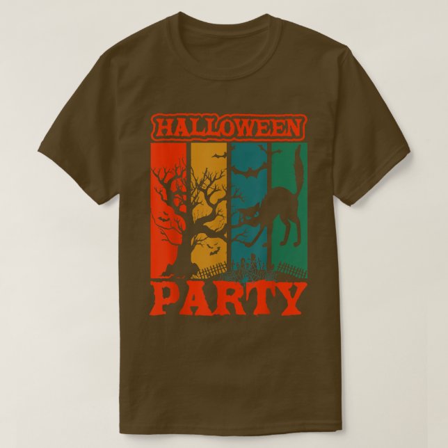 Camiseta Divertido festival de Halloween Scary Haunty diseñ (Diseño del anverso)