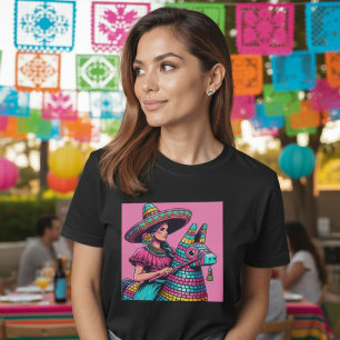 Camiseta Divertido festival mexicano Fiesta Piñata Shirt
