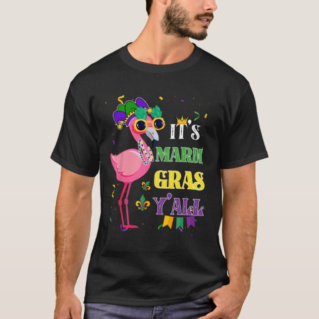 Camiseta Divertido Fiesta de Carnaval Idea Flamingo Mardi G (Anverso)