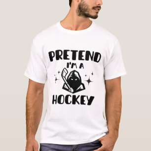 Camiseta Divertido finge que soy un halloween de hockey sob