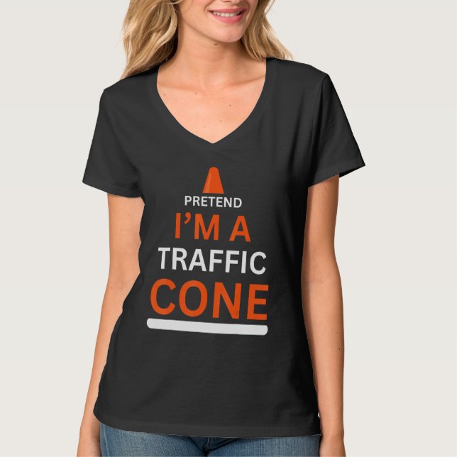 Camiseta Divertido fingir que soy un disfraz de conos de tr (Anverso)