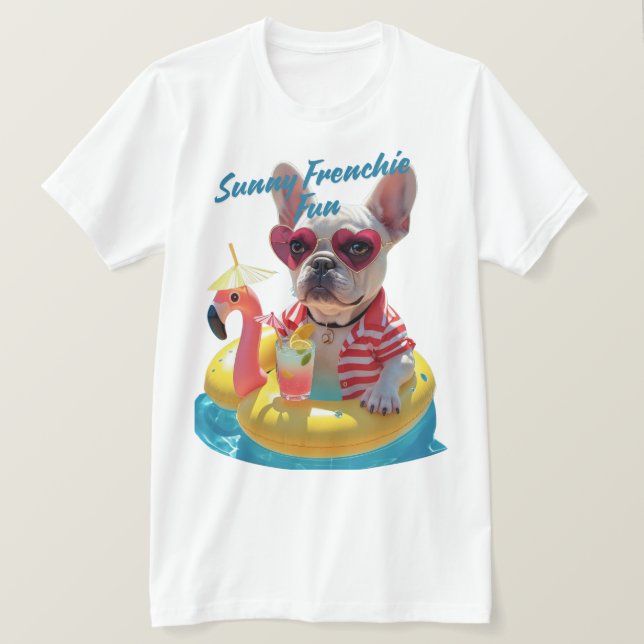 Camiseta Divertido Francés Soleado (Anverso del diseño)