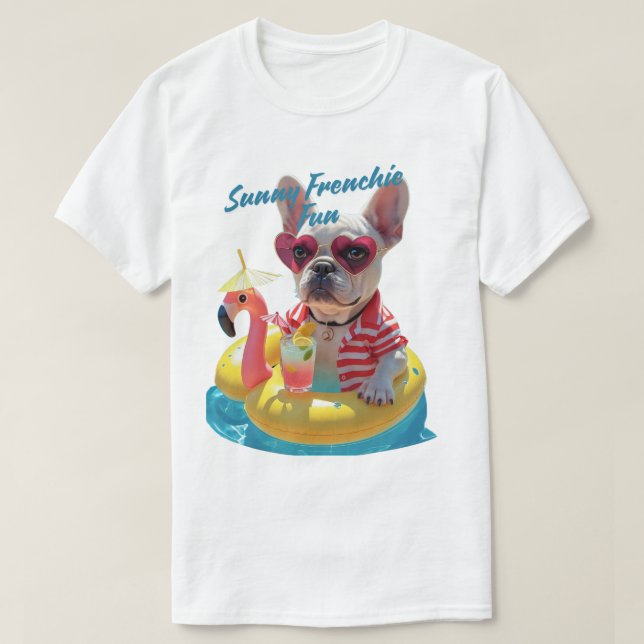 Camiseta Divertido Francés Soleado (Diseño del anverso)