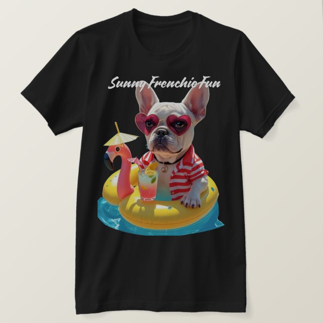 Camiseta Divertido Frenchie Soleado (Anverso del diseño)