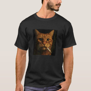 Camiseta Divertido Gato Fumando Meme Gato Divertido Cigarri