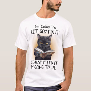 Camiseta Divertido gato negro