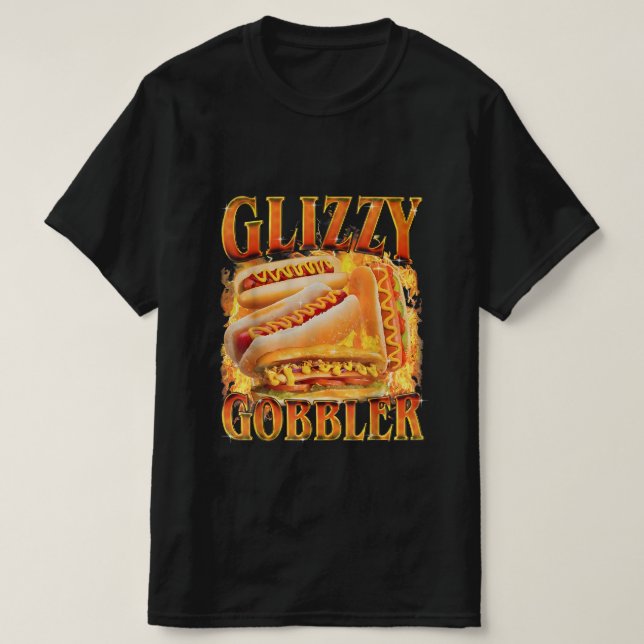 Camiseta Divertido Glizzy Gobbler Meme Divertidísimo Hot Do (Diseño del anverso)
