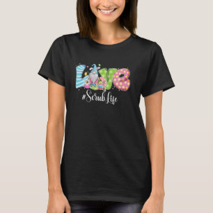 Camiseta Divertido Gnome Bunny Love Scrub Life Nurs Easter 