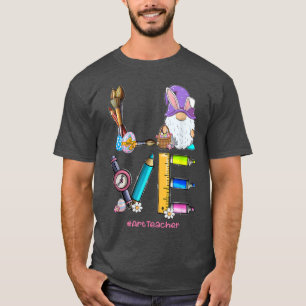 Camiseta Divertido Gnome LOVE Art Teacher Bunny Easter Day 