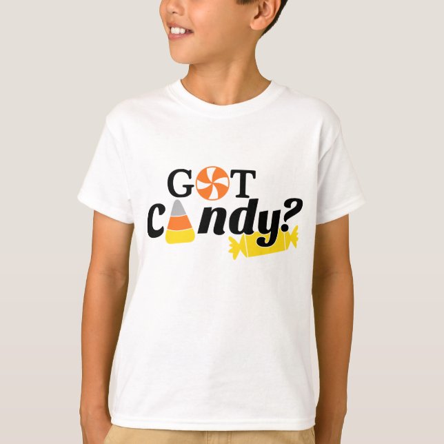 Camiseta Divertido "Got Candy" de Halloween personalizado (Anverso)