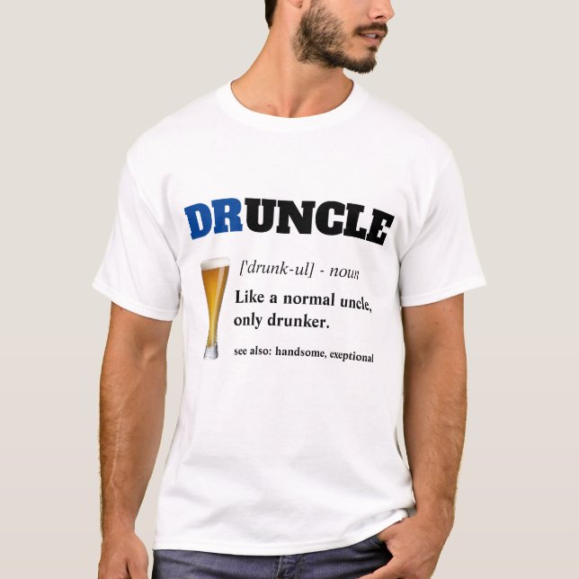 Camiseta Divertido gracioso - Tío gracioso y borracho (Anverso)