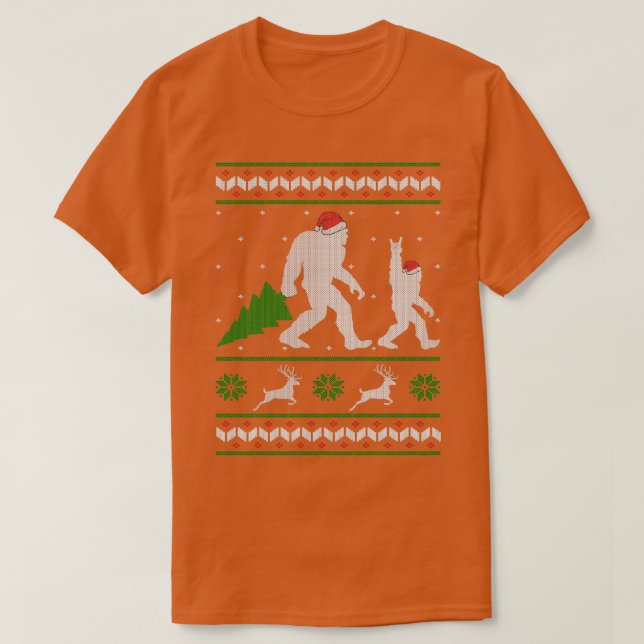 Camiseta Divertido Gran Pie Navidades feos Árbol de Navidad (Diseño del anverso)