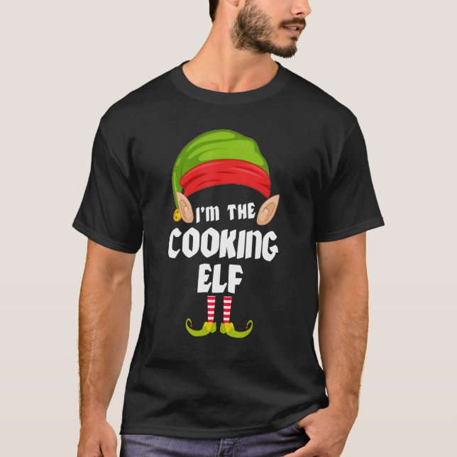 Camiseta Divertido grupo familiar de cocina de elfo coincid (Anverso)