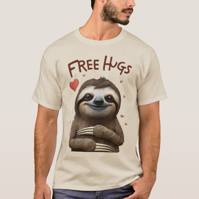 Camiseta Divertido Guay y graciosos abrazos gratis (Anverso)