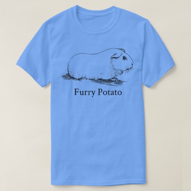Camiseta Divertido Guinea Cerdo Furry Potato Hechos de anim (Diseño del anverso)