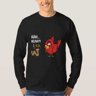 Camiseta Divertido gusano de pájaro Ahh Meow Earthworm Bird