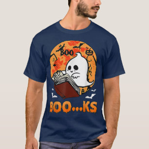 Camiseta Divertido Halloween Cute Fantasma libro leyendo Ha