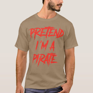 Camiseta Divertido Halloween finge que soy un Fiesta de dis