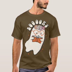 Camiseta Divertido Halloween lindo libro fantasma leyendo p