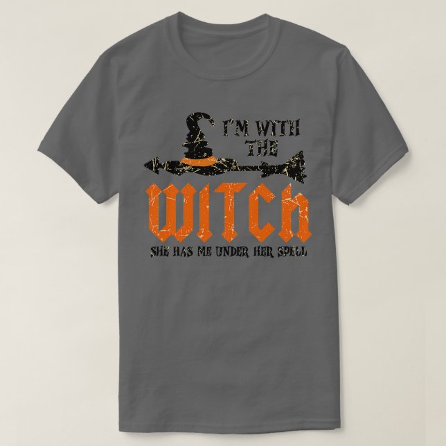 Camiseta Divertido Halloween Pareja Parejas Vestir Con T (Diseño del anverso)