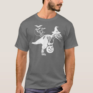 Camiseta Divertido Halloween T-Rex Dinosaur Gorra Trick o