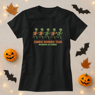 Camiseta Divertido Halloween Zombie corriendo tee; no queda