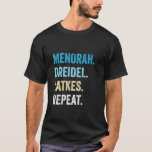 Camiseta Divertido Hanukkah Menorah Dreidel Latkes Repiten<br><div class="desc">Divertido Hanukkah Menorah Dreidel Latkes Repiten Chanukah Chanukah Larga Manga En La Camisa</div>