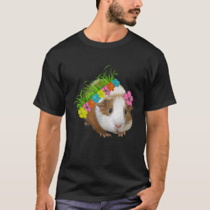 CAMISETA DIVERTIDO HAWAIAN GUINEA PIG ESTILO POLINESIO T SH