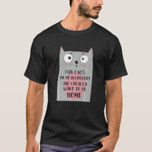 Camiseta Divertido hecho, soy un introvertido y quiero volv