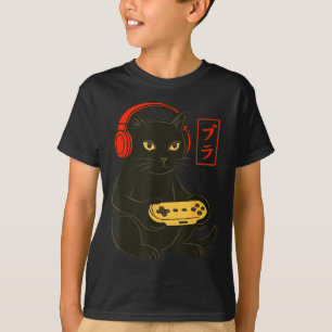 Camiseta Divertido hermano gato jugador videojuegos juegos