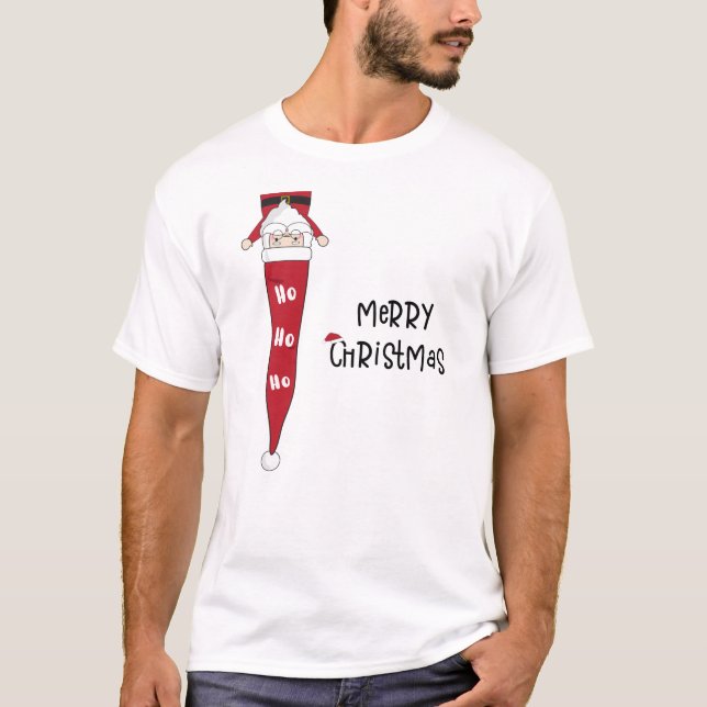 Camiseta Divertido Ho Ho Ho Ho Feliz Navidad Santa Claus (Anverso)
